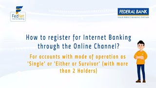 How to register for Internet Banking through the online channel For Single amp ES accounts [upl. by Nayt]