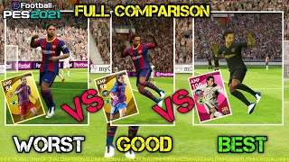 Iconic Ronaldinho Vs Legend Ronaldinho In Pes 2021 Mobile  Full Comparison Ronaldinho Cards In Pes [upl. by Arihsak]