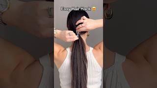 Easy hair hack for medium and long hair 😍✅ hairstyle hairhacks hairtok hair explorepage [upl. by Esya]