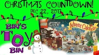 2013 Christmas Countdown Day 22 Lego Advent Calendar  Dec 22 2013 by Bins Toy Bin [upl. by Alicia]