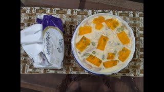 Fruit Custard Trifle  ao cooking sekhain [upl. by Oirretno]