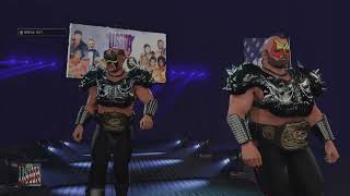 WWE 2K24 Road Warriors VS Rock N Roll Express WCW and WWF Tag Team Championships [upl. by Akemet]