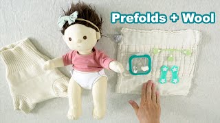 HOW TO USE Prefold Cloth Diapers with Wool Covers [upl. by Tracee]