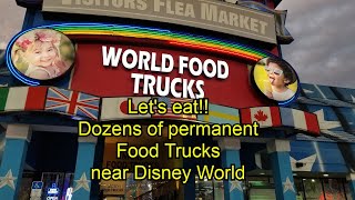 World Food Trucks Kissimmee Florida NEAR DISNEY WORLD amp OLD TOWN  Flea Market etc [upl. by Helene]