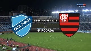 Gol  Bolívar BOL 1 x 0 Flamengo  Libertadores 2014  19032014 [upl. by Nahem]