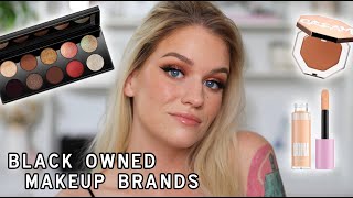 FULL FACE OF BLACK OWNED MAKEUP BRANDS  Samantha Ravndahl [upl. by Jamison19]