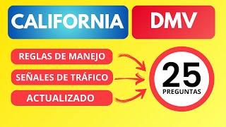 Pasa tu Examen Escrito del DMV de California 2024  25 Preguntas Clave [upl. by Isayg]