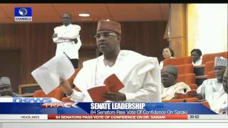 Senators In War Of Words As 84 Pass Vote Of Confidence On Saraki 290915 [upl. by Kilan]