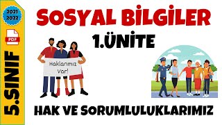 5SINIF SOSYAL BİLGİLER 1ÜNİTE HAK VE SORUMLULUKLARIMIZ [upl. by Fasano40]