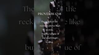 Proverbs 1218 scripture bibleverse theology motivation christiandoctrine [upl. by Larianna]