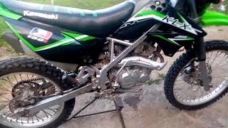 Klx 150 using nibbi 26mm carb test [upl. by Nymzaj944]