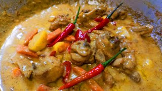 CHICKEN CURRY SA GATA  Simple at masarap na luto  Creamy chicken curry [upl. by Mharg]