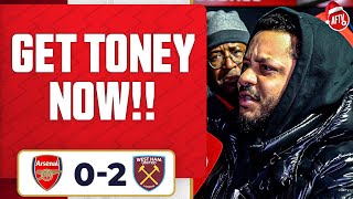 GET TONEY NOW Troopz Rant  Arsenal 02 West Ham [upl. by Newel891]