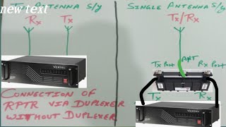 connection of REPEATER with and without duplexer  Vertel [upl. by Notsyrb]