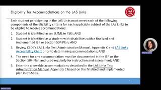 CSDE Policies for LAS Links Online Administration Training [upl. by Rabelais]