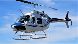 Bell 206 StartUp Takeoff Land amp OnBoard Footage quotEpic Soundquot Turbine JetRanger Helicopter N870H [upl. by Lunetta]