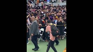 KENDRICK LAMAR GREETING THE GRADUATION CLASS AT COMPTON COLLEGE [upl. by Shipp]