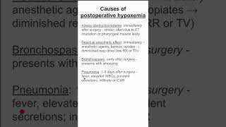 Causes of postoperative hypoxemia [upl. by Ranice770]