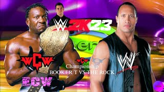 WWE 2K23 Booker T Vs The Rock  WCW Championship Match  Summerslam 2001 [upl. by Adin]