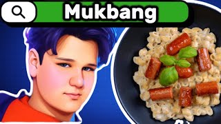 Makaroner med kycklingkorv Mukbang [upl. by Goldman]