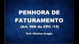 PENHORA DE PERCENTUAL DE FATURAMENTO DE EMPRESA art 866 do CPC15 [upl. by Epner]