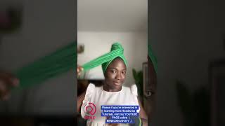 Quick Headwrap Tutorial headwrap shorts [upl. by Ogaitnas90]