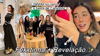 MAKE  LOOK  VLOG de ANIVERSÁRIO e REVELAÇÃO do BABY 🧸🎉❤️ Cacá Anjos [upl. by Gerlac478]