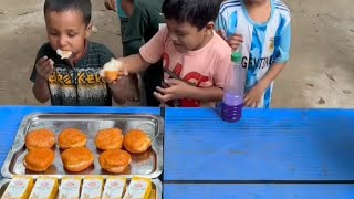 Bottle Flip Burger Juice Eating Funny Challenge [upl. by Ymaj730]