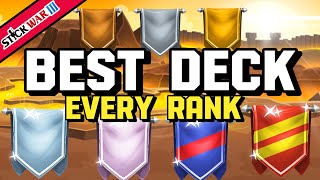 The Best Decks for EVERY Rank in Stick War 3 [upl. by Jillane]