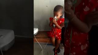 Nebulizer little baby viralvideo youtubeshorts reels warzone medical cricket funny trending [upl. by Liuqa462]