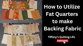 Fat Quarters as Quilt Backing [upl. by Enelime]