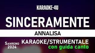 Sinceramente  Annalisa karaokestrumentale con GUIDA CANTO sanremo2024 [upl. by Coughlin]