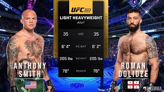 ANTHONY SMITH VS ROMAN DOLIDZE FULL FIGHT UFC 303 [upl. by Joann800]