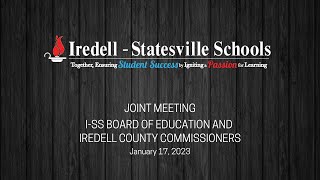 Joint Meeting with ISS BOE and Iredell County Commissioners [upl. by Hbaruas]