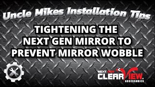 Tightening 3 Components on the Next Gen Mirror to Reduce Mirror Shake [upl. by Isolt]