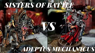 New codex Adeptus Sororitas Vs Adeptus Mechanicus New Pariah Mission Deck 40k 105 edition [upl. by Ayet]