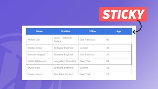 Sticky Table Header in WordPress Website Blogger [upl. by Fermin352]