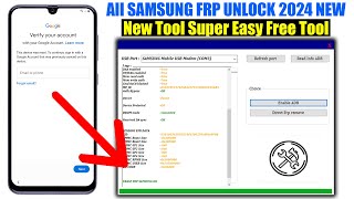 All Samsung FRP Bypass New Tool 2024  Samsung FRP Remove ADB Fail [upl. by Ivanah]