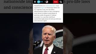 Supreme Court Hears Arguments on Whether Biden can Force Emergency Rooms to Commit Abortions [upl. by Robet542]