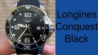 Unboxing Longines Conquest Black Dial Automatic Watch [upl. by Zehcnas639]