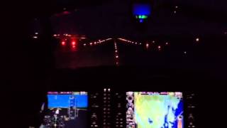 Pilot Flight Academy  Night Landing Torp Sandefjord Airport [upl. by Labanna]