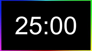 Minuteur 25min ALARME🚨 Compte à Rebours 25 Minutes Minuterie 25 MinutesDécompte 25min [upl. by Eniluap]