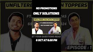 NEET Toppers Spill Secrets LIVENo PromotionsOnly Solutions🎯shorts neet aiims neetpreparation [upl. by Kellia592]