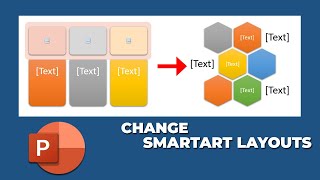 How to change SmartArt layouts in PowerPoint presentation [upl. by Adieren]