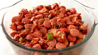 Deliciosas Salchichas a la Mexicana 😋🌶️🥘 Comida Facil en pocos MinutosCris en la Cocina [upl. by Stretch]