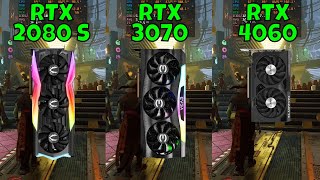 RTX 2080 Super vs RTX 3070 vs RTX 4060 Benchmark in 9 Games at 1080p 2024 [upl. by Hillard]