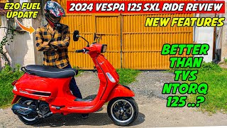 2024 Vespa 125 SXL Review  New Features Classy amp Retro Design  Better Than TVS Ntorq 125 [upl. by Akemet]