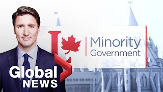 Canada election Justin Trudeau remains prime minister Liberal minority government projected [upl. by Yesteb]