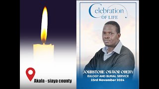 LIVE FROM ACALA SEND OFF JOHNSTONE OWUOR ODENY 23RD NOV 2024 [upl. by Ornie]