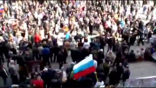 Soviet Anthem International Played in Donetsk Ukraine [upl. by Gore568]